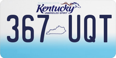 KY license plate 367UQT