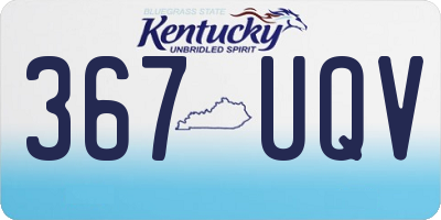 KY license plate 367UQV