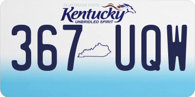 KY license plate 367UQW