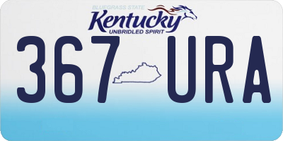 KY license plate 367URA