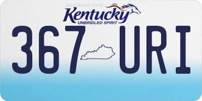 KY license plate 367URI
