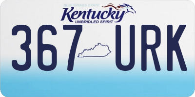 KY license plate 367URK
