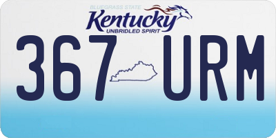 KY license plate 367URM