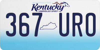 KY license plate 367URO