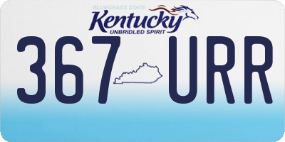 KY license plate 367URR