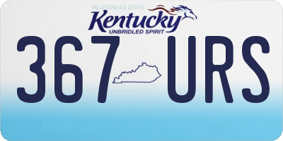 KY license plate 367URS