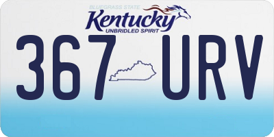 KY license plate 367URV