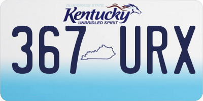 KY license plate 367URX