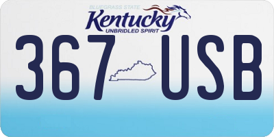 KY license plate 367USB