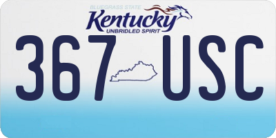 KY license plate 367USC