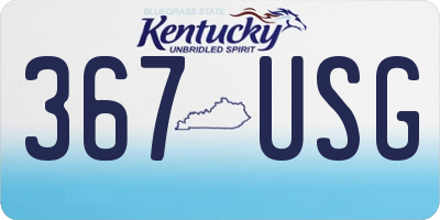 KY license plate 367USG