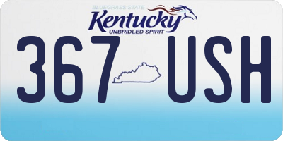 KY license plate 367USH