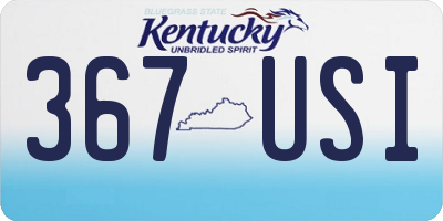 KY license plate 367USI