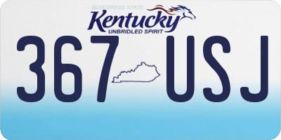 KY license plate 367USJ
