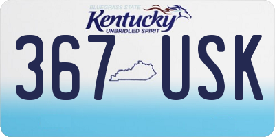 KY license plate 367USK