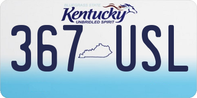KY license plate 367USL