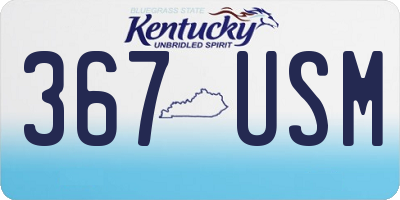 KY license plate 367USM