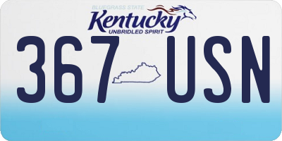 KY license plate 367USN
