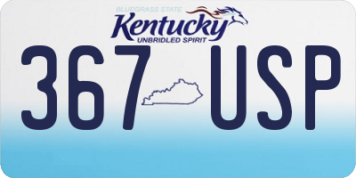 KY license plate 367USP