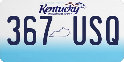 KY license plate 367USQ