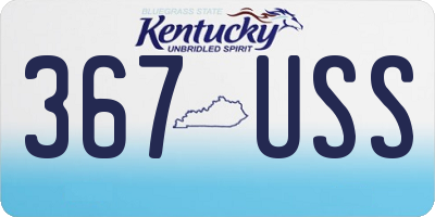 KY license plate 367USS