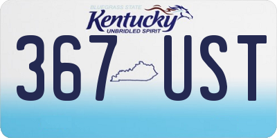 KY license plate 367UST