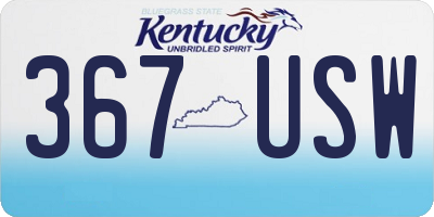 KY license plate 367USW