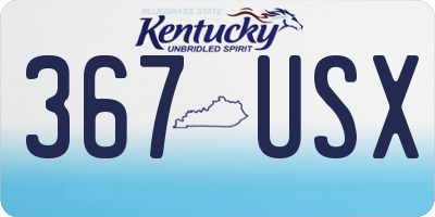 KY license plate 367USX
