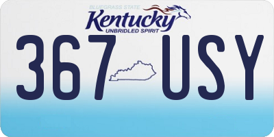 KY license plate 367USY