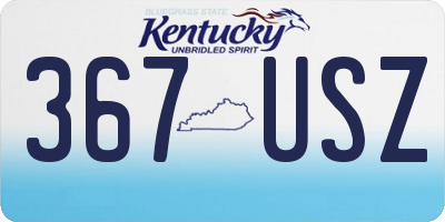 KY license plate 367USZ