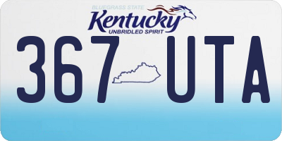 KY license plate 367UTA