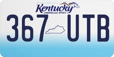 KY license plate 367UTB