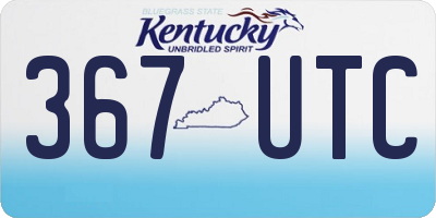 KY license plate 367UTC