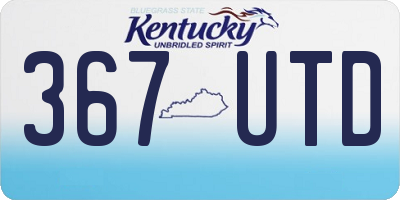 KY license plate 367UTD