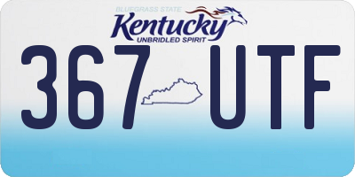 KY license plate 367UTF