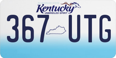 KY license plate 367UTG