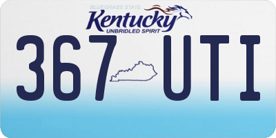 KY license plate 367UTI