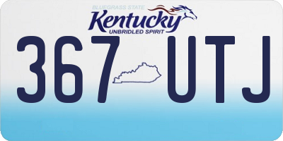 KY license plate 367UTJ