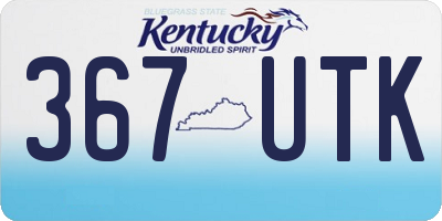 KY license plate 367UTK