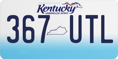KY license plate 367UTL