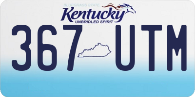 KY license plate 367UTM