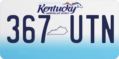 KY license plate 367UTN