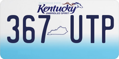 KY license plate 367UTP
