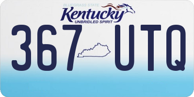 KY license plate 367UTQ