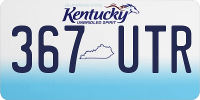 KY license plate 367UTR