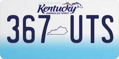 KY license plate 367UTS