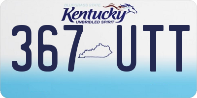 KY license plate 367UTT