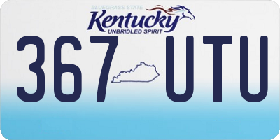 KY license plate 367UTU