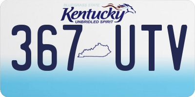 KY license plate 367UTV