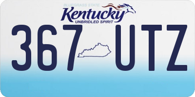 KY license plate 367UTZ